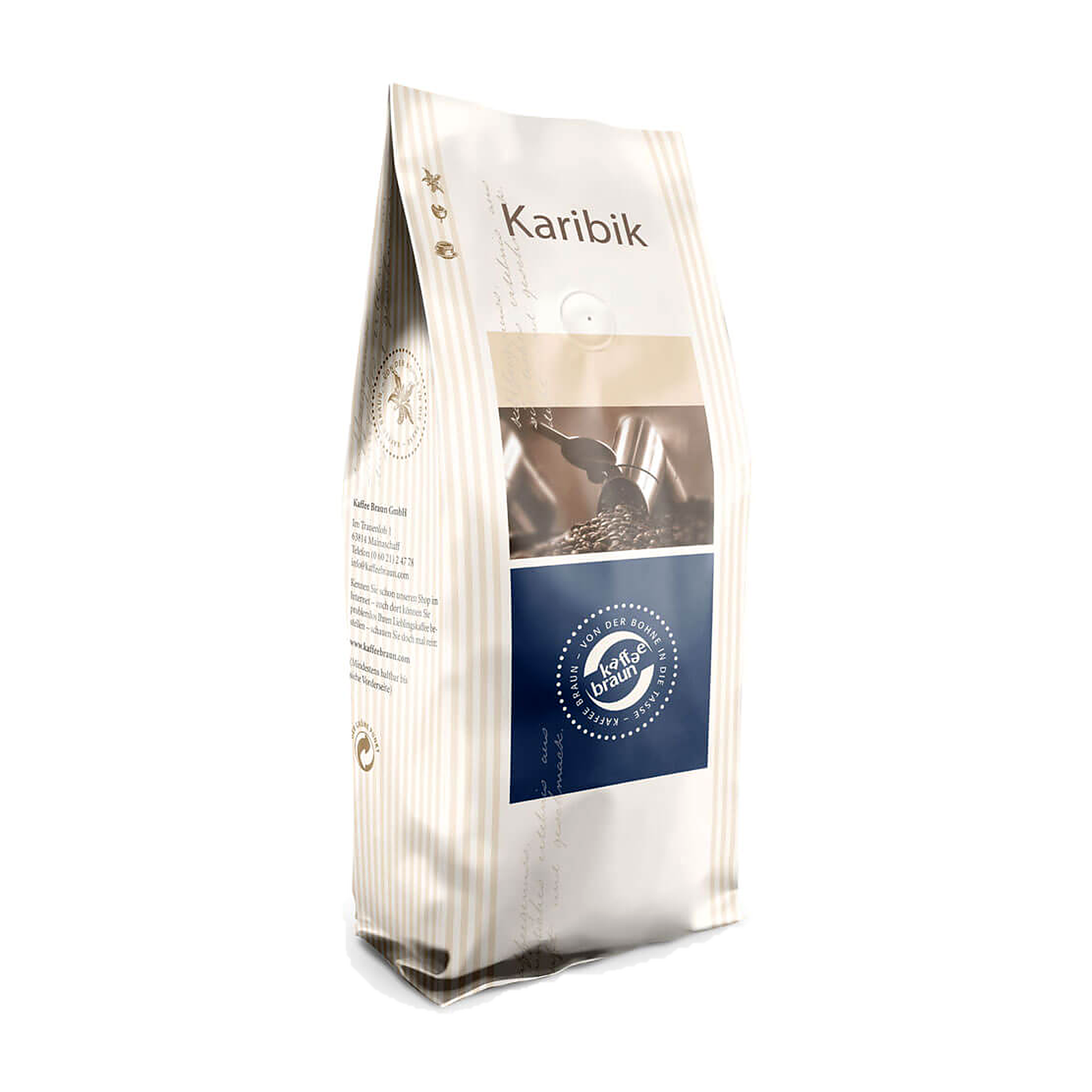 Espresso Karibik, 1000 g Ganze Bohne, Kaffee-Braun-Produkt für die Bürobelieferung von Getränke Grossmann in Frankfurt